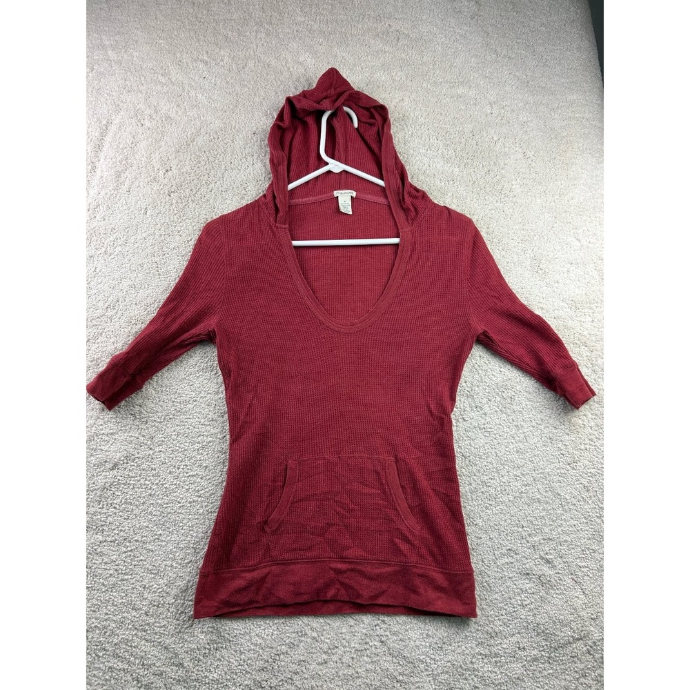 Maurices Women's Medium Red Hoodie Top‎ Cotton Polyester Y2K